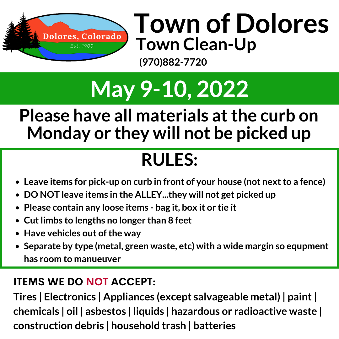 Flyer for Town Cleanup Event